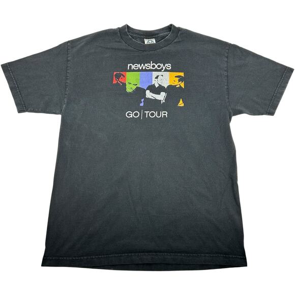 Vintage Men's L Newsboys Go Every Tribe Every Tongue Every Nation Tour T Shirt - Picture 1 of 6